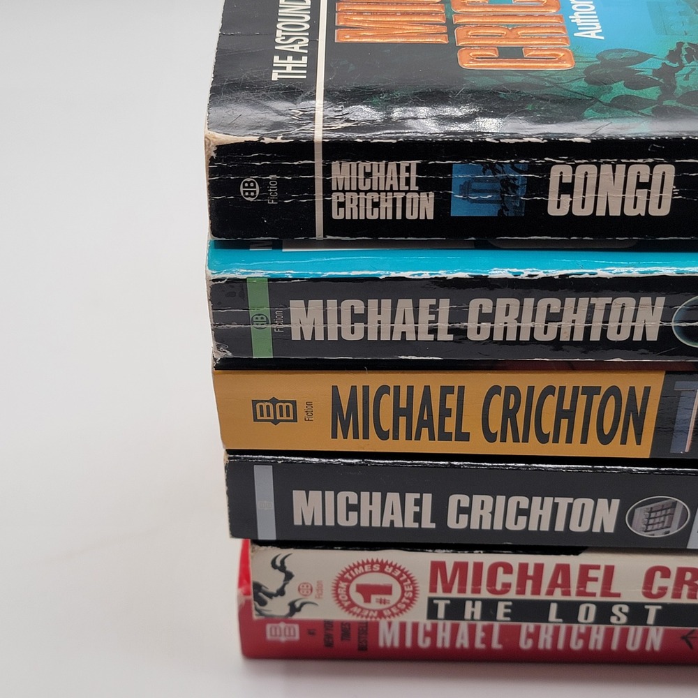 Michael Crichton Book Lot 6 Paperbacks Jurassic Park Sphere Congo Good - Picture 10 of 16